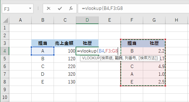 【Excel】vlookupの使い方